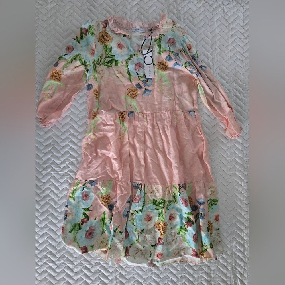 Christina Vergani Linen Floral Dress